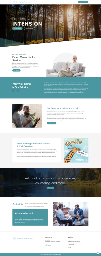 Therapy Website design template