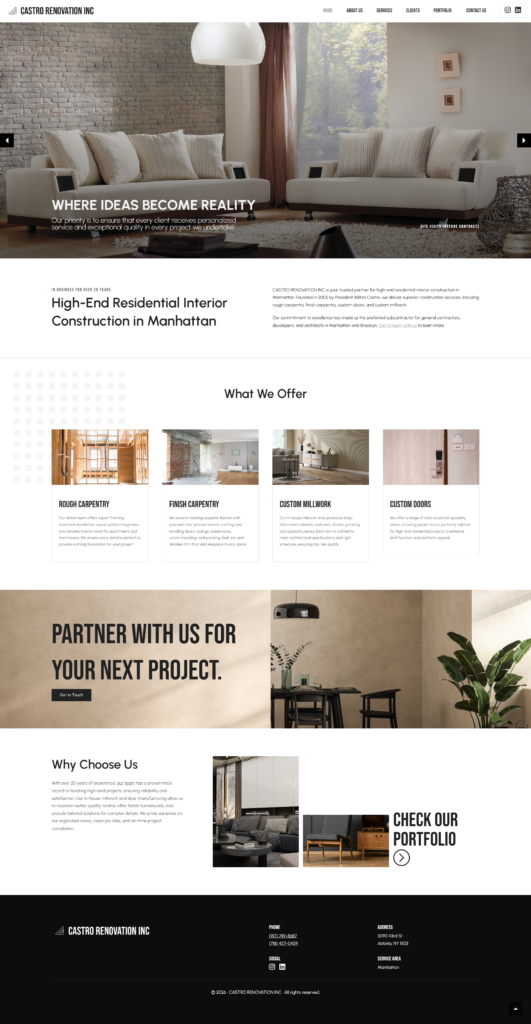 Home Renovation Website Template